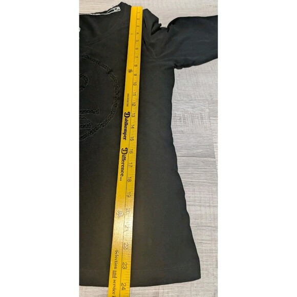 Lauren Ralph Lauren Long Sleeve T Shirt Embroidered Logo Women's Sz Large Black - Picture 8 of 8